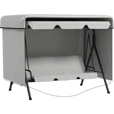 Foto van Outsunny schommelbankhoes met trekkord - 215x155x150 cm - grijs