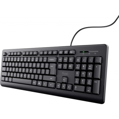Foto van Trust bedraad toetsenbord - Stille toetsen - Qwerty - Zwart