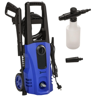 Foto van DURHAND Hogedrukreiniger 150 bar met 6 m slang, 1800 W, 5 accessoires, blauw