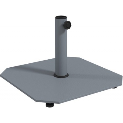 Foto van Outsunny metalen parasolvoet 18,5 kg, vierkant, voor parasols met 32/38/48 mm buis, grijs
