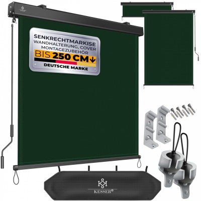 Foto van KESSER® Zonneluifel 200 x 250 cm Zijluifel | Zonnescherm Verticaal uitschuifbaar | Zon en Privacy Be