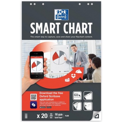 Foto van Oxford Smart Chart flipchartblok - 65 x 98 cm - 20 blanco vellen - 1 stuk