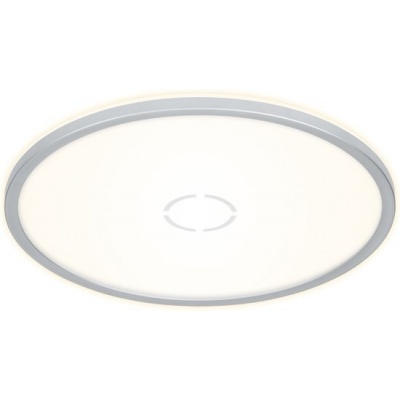 Foto van LED-plafondlamp met backlight wit-zilver 22W Ø42cm Briloner Leuchten