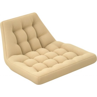 Foto van Outsunny Zitkussen van Polyester, Schuim - 120L x 100B x 8T cm - Beige