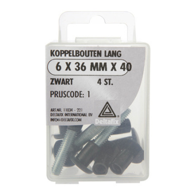 KOPPELBOUTEN LANG ZWART KOPPELBOUTEN LANG ZWART
