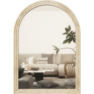 Foto van Homcom Wandspiegel van Polystyreen en Glas - 50L x 2B x 70H cm - Beige