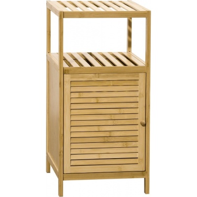 Foto van Kleankin badkamerkast van bamboe - 33L x 36,5B x 67H cm - natuurlijk