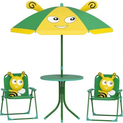 Foto van AIYAPLAY Kindersitzgroep - Staal, Polyester - 49,5L x 49,5B x 50H cm - Groen