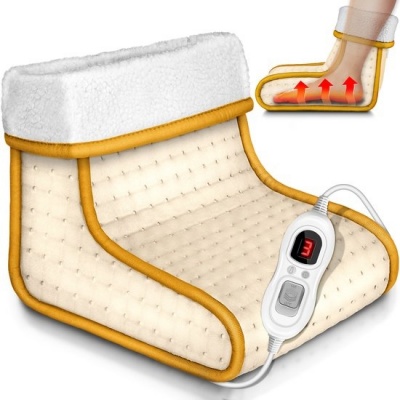Foto van Elektrische Voetenverwarmer - Beige - Voor Warme Voeten