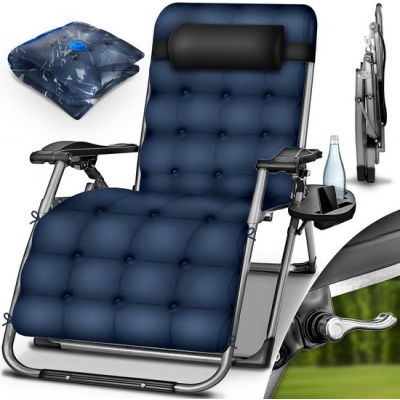 Foto van tillvex® Opvouwbare Ligstoel tot 200kg | Weerbestendig Zonnebed voor Tuin & Balkon