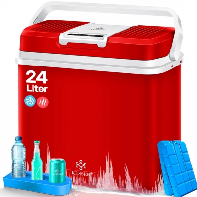 Foto van KESSER® koelbox 24 liter, KOELT en VERWARMT | thermo-elektrische koelbox incl. 2x koelbatterij | 12 
