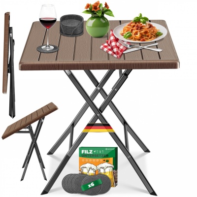 Foto van KESSER® Balkontafel 60 x 47 x 73 cm, inklapbaar, weerbestendig/uv-bestendig, gecoat staal 