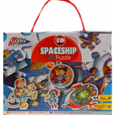 Foto van Grafix 3D ruimteschip 45-delige puzzel