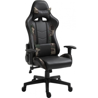 Foto van Vinsetto Ergonomische Gaming Bureaustoel Zwart Camouflage 921-220
