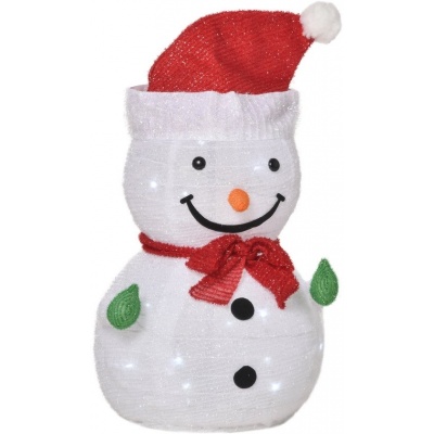 Foto van Outsunny Verlichte Kerstman van Polyester, 30 x 51 cm, Groen, Rood en Wit