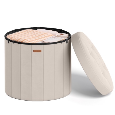 Foto van SONGMICS Opbergpoef, Opvouwbare Voetenbank, 65 L, 47 x 47 x 45 cm
