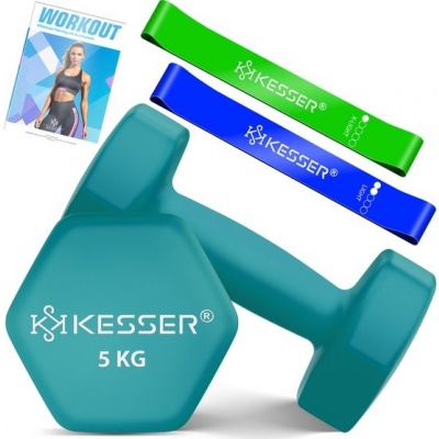 Foto van KESSER® Dumbells Set 2 x 5 kg | Gewichten Set | verstelbare Dumbell