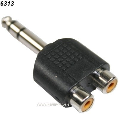 Plug Tulp 2*Contra => 1*Jack6,3 Plug Tulp 2*Contra => 1*Jack6,3
