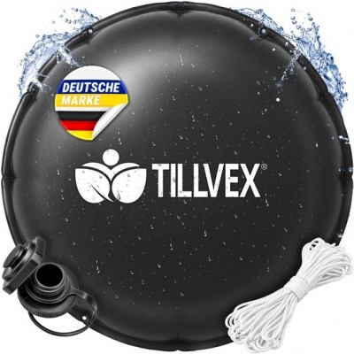 Foto van tillvex® Winterzwembadkussen XXL Ø 300 cm, zwart met touw en reparatieset