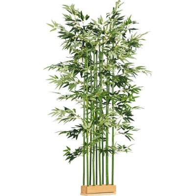 Foto van HOMCOM Kunstplant van polyester en bamboe - Ø35 x 180H cm - Groen
