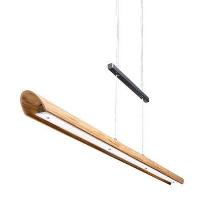Foto van Elobra Massief Houten LED Hanglamp Colombia S in Eiken, met geïntegreerde Touchbediening