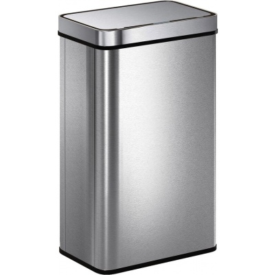 Foto van HOMCOM Sensorafvalbak RVS 39L x 27B x 66H cm Zilver