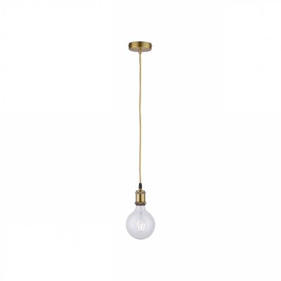 Foto van Paul Neuhaus Edison stijl hanglamp, E27, messing ophangset