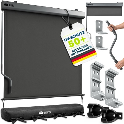 Foto van tillvex® Verticale zonwering 200 x 250 cm voor binnen en buiten met afdekking