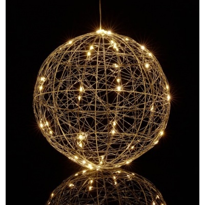 Foto van LED kerstlichtbol - Ø 30 cm - Batterijen niet inbegrepen