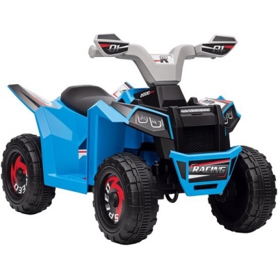 Foto van HOMCOM Elektrische kinderauto van kunststof en metaal, Blauw, 70 x 41,5 x 48,5 cm
