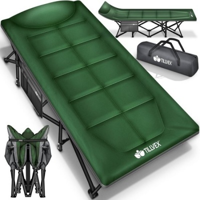 Foto van tillvex® Campingbed, opvouwbaar met draagtas, tot 280 kg, extra breed, voor binnen en buiten