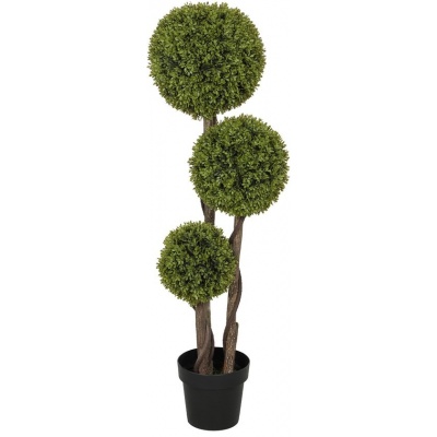 Foto van HOMCOM Kunstplant van kunststof en cement, 19,5x19,5x115 cm, groen