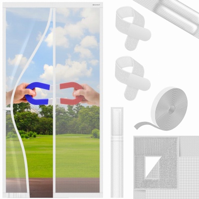Foto van KESSER® Magnetisch vliegengordijn deurinsectenhor 110 x 220 cm magnetisch deurgordijn beschermend sc