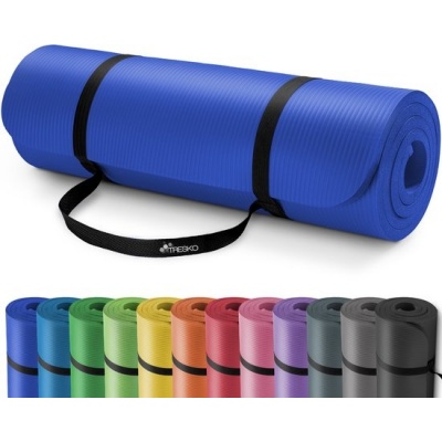Foto van Donkerblauwe yogamat van 1 cm dik