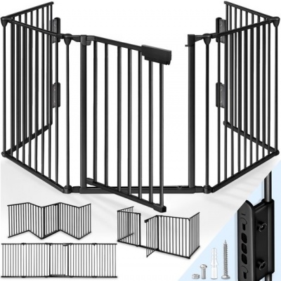Foto van KIDUKU® Veiligheidshek 360 cm voor huisdieren en kinderen, inklapbaar met deur