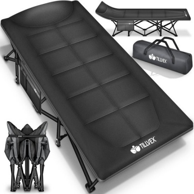 Foto van tillvex® Campingbed, opvouwbaar met draagtas, tot 280 kg, extra breed voor binnen en buiten