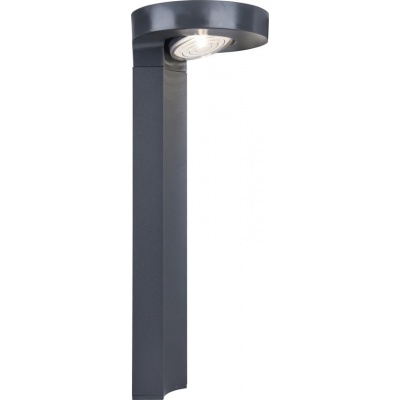 Foto van LUTEC Diso - Grijze LED sokkellamp met sensor voor buiten - Zonne-energie