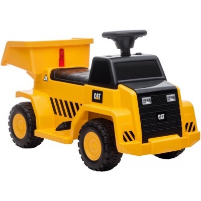 Foto van HOMCOM Elektrische Rij-Op Constructieauto Geel, Kunststof en IJzer, 74,5 x 36 x 43,5 cm