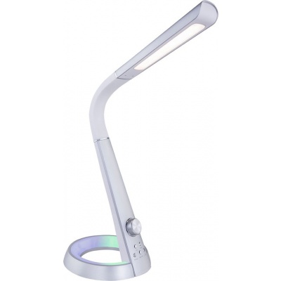 Foto van Globo Mitti tafellamp - zilver - kunststof - LED bureaulamp - 58376S