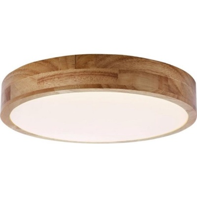 Foto van Brilliant SLIMLINE - Plafondlamp - Bruin/Wit