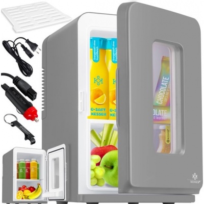 Foto van KESSER® Tafelmodel Koelkast 15 Liter AC DC 220-240V en 12V - Mini Koelkast Vrijstaand met Verwarming