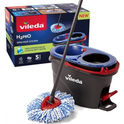 Foto van Vileda H2Pro Spin Dweilsysteem - Complete Mopset met Emmer en Pedaalpers