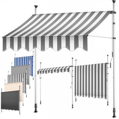 Foto van KESSER® Zonnescherm B x L 300 x 180 cm. Luifel handmatig uitschuifbaar