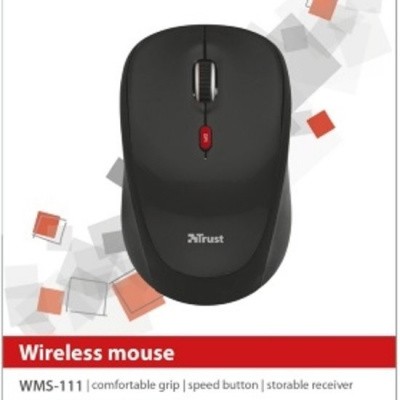 Trust WMS-111 muis RF Draadloos Optisch 1600 DPI Ambidextrous Zwart Trust WMS-111 muis RF Draadloos Optisch 1600 DPI Ambidextrous Zwart