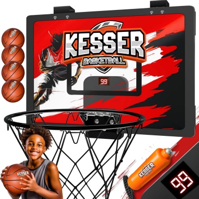 Foto van KESSER® Mini-basketbalkorf voor kamer en kantoor, deur-basketbalkorf voor binnen en buiten