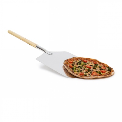 Foto van Relaxdays XL pizzaschep van metaal, rechthoekig, voor oven en als broodschep, grijs