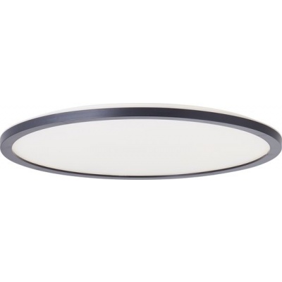 Foto van Brilliant Brennan - Plafondlamp voor Badkamer - LED 24W 4000K - 3-staps dimmer - IP44 - Zwart/Wit