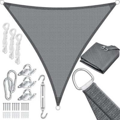 Foto van KESSER® Schaduwdoek 3 x 3 x 3 m.| zonnezeil zonwering windbescherming | HDPE stof 