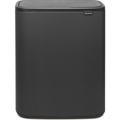 Foto van Brabantia Bo Touch Bin Prullenbak - 60 liter - 1 vak - Mineral Infinite Grey
