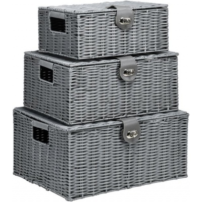 Foto van HOMCOM Set van Opbergmanden met Sluiting 850-233V00